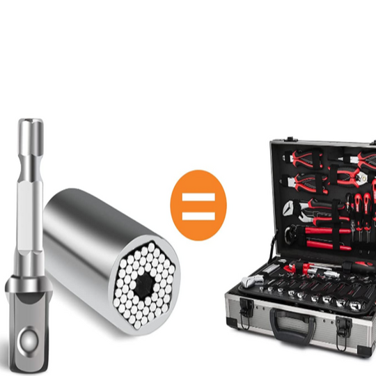 Universal Socket Tool - Socket Set with Power Drill Adapter 1/4'' - 3/4'' (7-19mm)