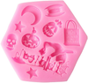 Halloween Theme Silicone Mold DIY Fondant Suger Cookie Chocolate Mold Cake Decoration Kitchen Baking Tool (Pink)