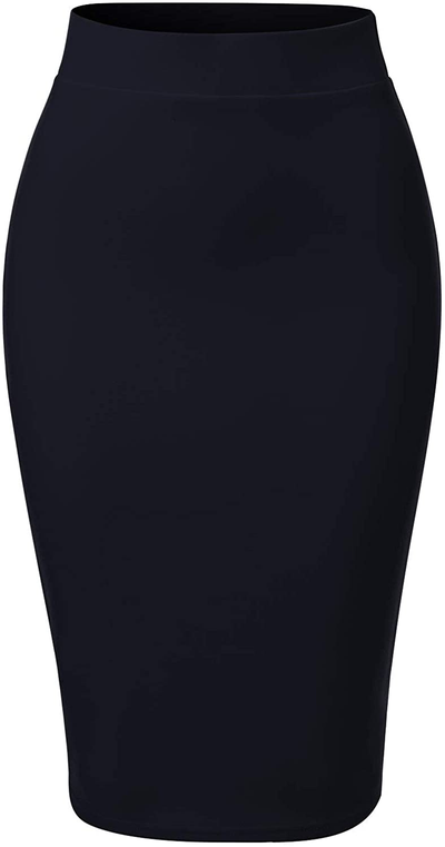 MixMatchy Women's Casual Classic Bodycon Pencil Skirt