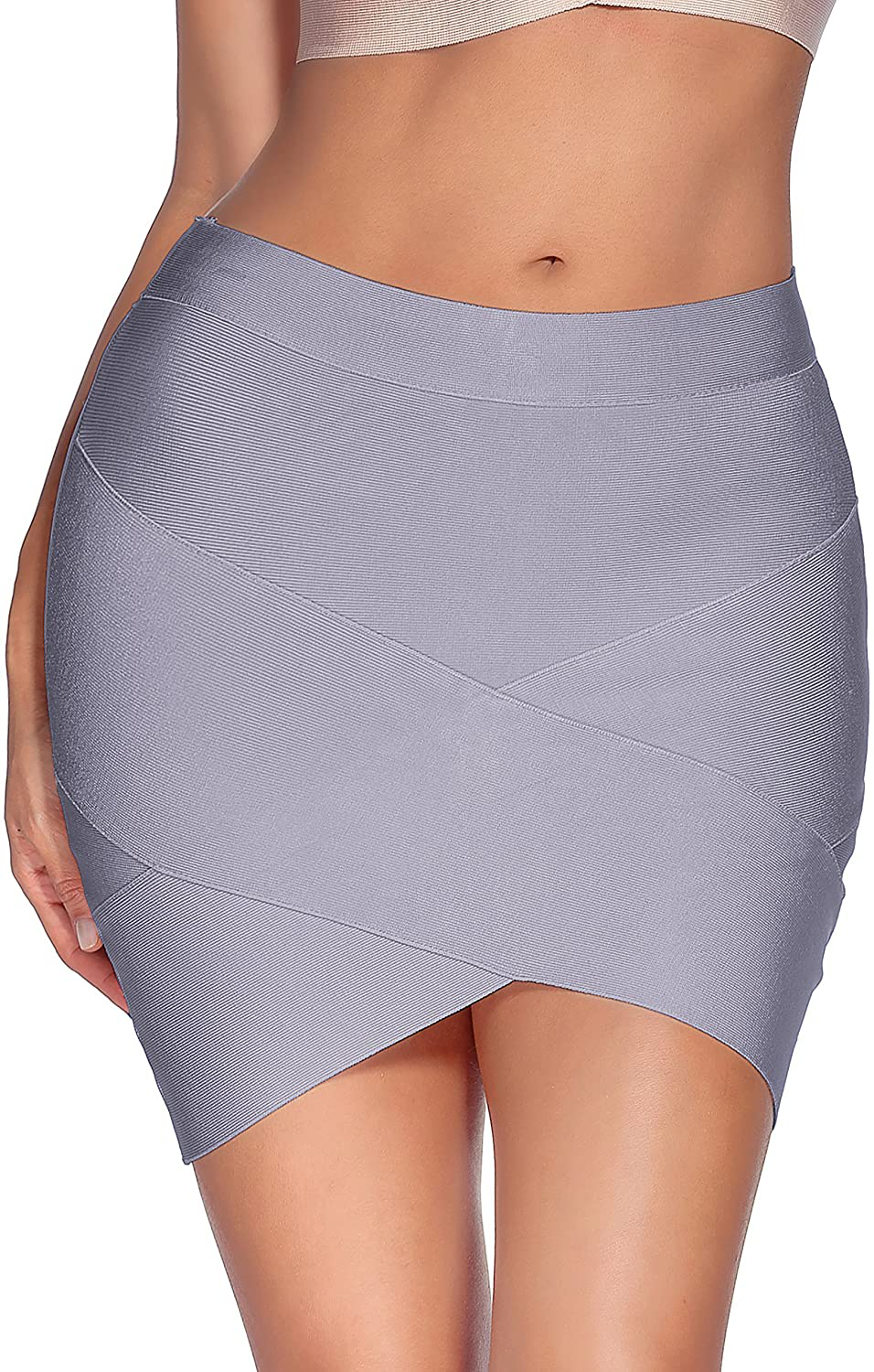 meilun Women's Rayon Bandage Bodycon Mini Skirt