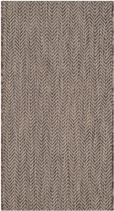 Safavieh Courtyard Collection CY8022 Indoor/ Outdoor Non-Shedding Stain Resistant Patio Backyard Accent Rug, 2' x 3'7", Brown / Beige