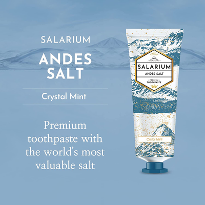 AEKYUNG SALARIUM Premium Andes Salt Toothpaste-Crystal Mint Mint Flavor,Whitening for Sensitive Teeth, No Harmful Ingredients, Dental Care, 3.9oz