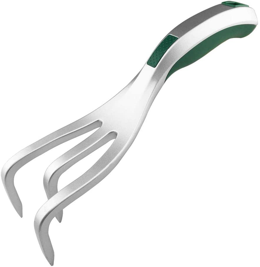 CFCT Garden Hand Cultivator, Min Hand Rake with Broad Sturdy Claw, Scratch Tool for Weeding, Aerating, Cultivating, Aluminum Light Weight, Bend Proof Ergonomic Design