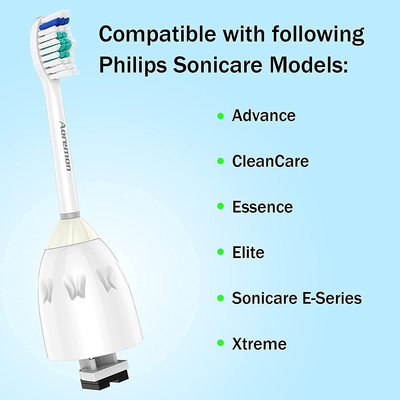 Aoremon Replacement Toothbrush Heads Compatible with Philips sonicare E-Series, 6 Pack Replacement Brush Heads Come with Caps