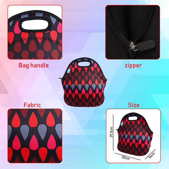 Lunch Tote, OFEILY Lunch boxes Lunch bags with Fine Neoprene Material Waterproof Picnic Lunch Bag Mom Bag (Tiger)