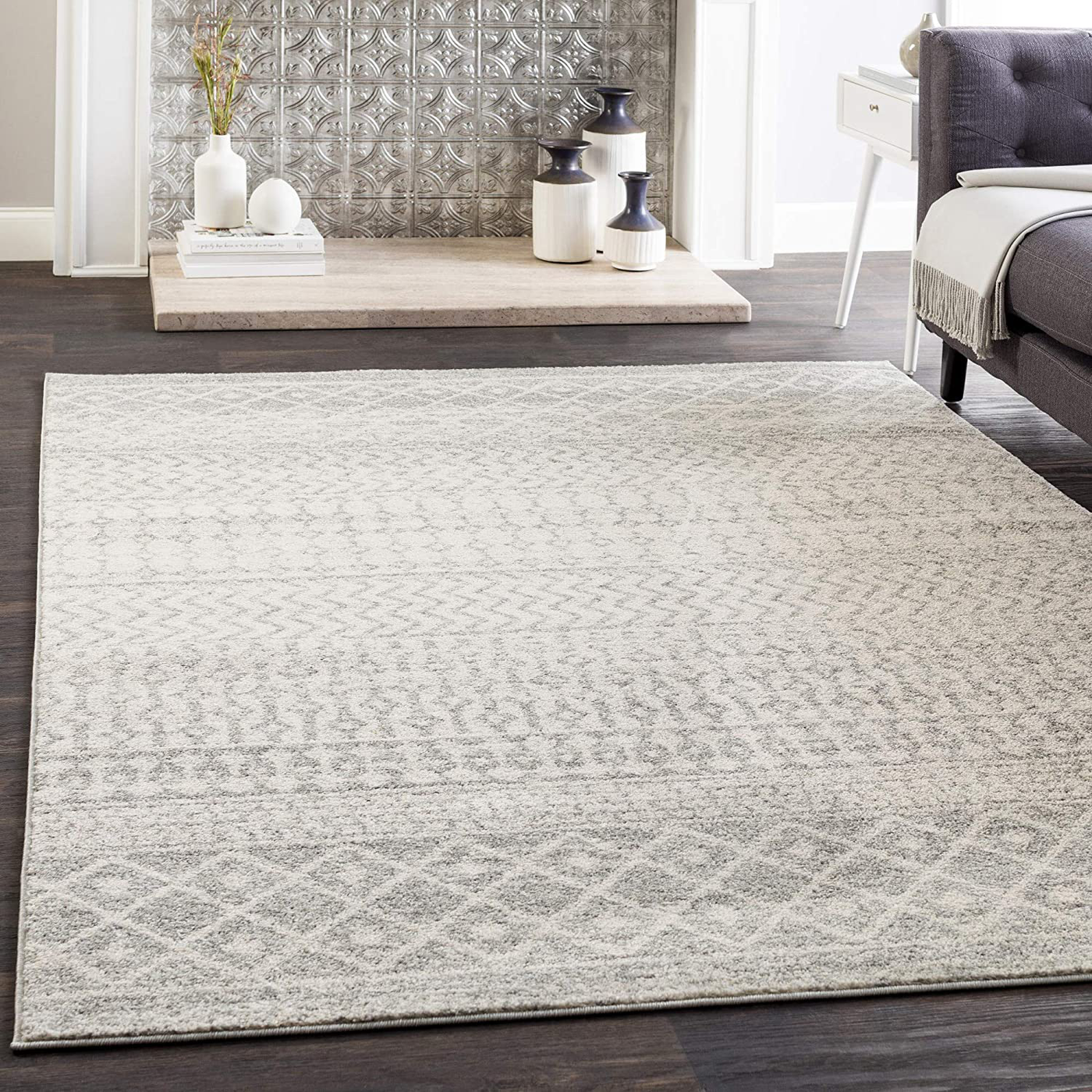 Artistic Weavers Chester Bohemian/Global 2 feet 7 inch x 7 feet 6 inch Area Rug, grey