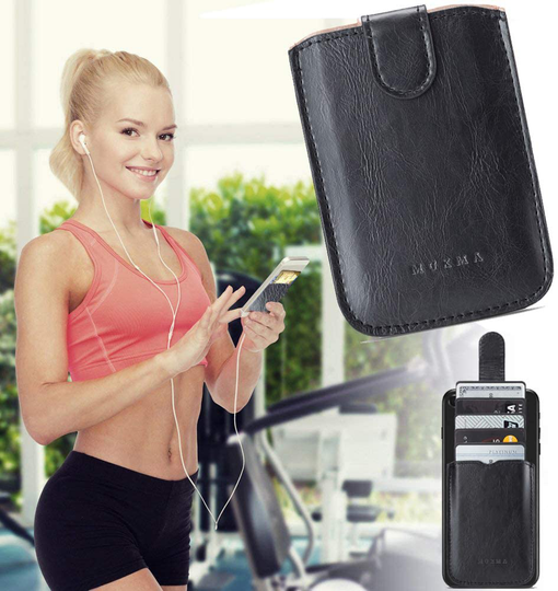 RFID Blocking Phone Card Holder Stick-On Hold up to 5 Cards