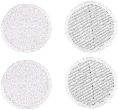 Cxnply 2124 Replacement Steam Mop Pads for Bissell Spinwave Cordless Hard Wood Floor Cleaner Powered Rotating Mop 2039A 2037 Series. (2 Soft Pads+2 Scrubby Pads)