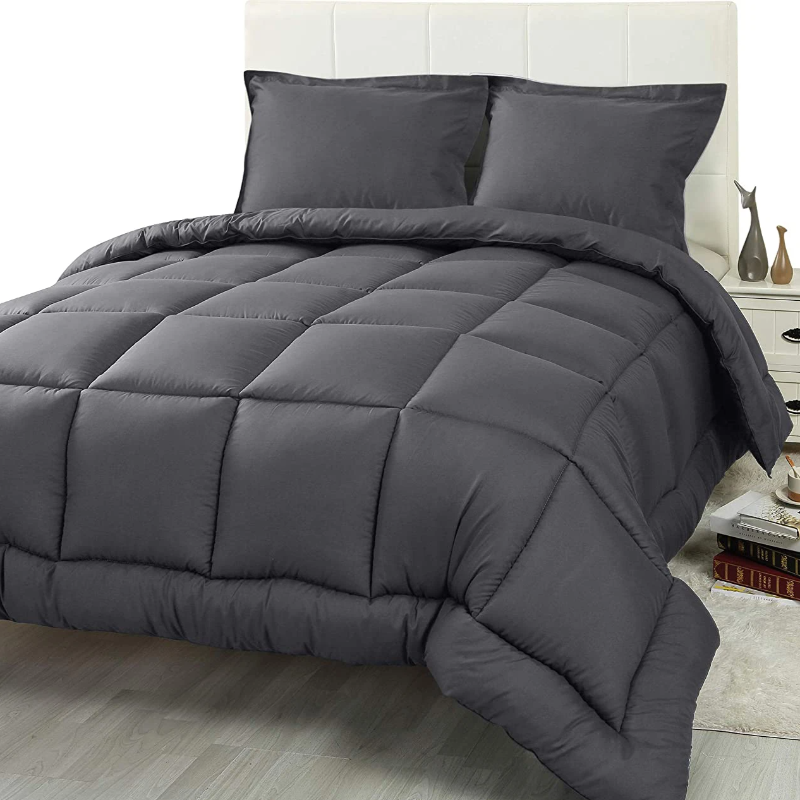 Luxurious Brushed Microfiber Down Alternative Comforter Set 