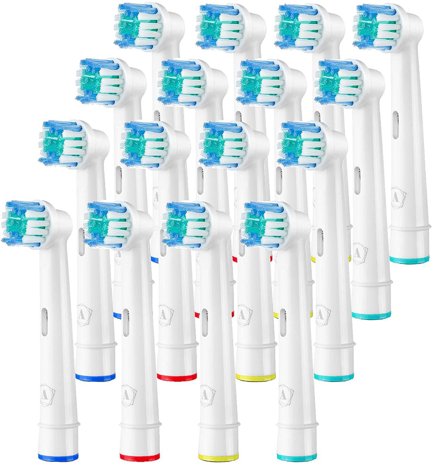 Aster Electric Toothbrush Replacement Heads 16 Pack Compatible Oral B Braun Replacement Brush Heads