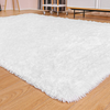 Ophanie White Rugs for Bedroom Fluffy, Girls Kids Baby Shaggy Shag Fuzzy Soft Plush Bedside Area Rug, Indoor Floor Living Room Carpet for Teen Dorm Home Decor Aesthetic, Nursery, 4 x 5.3 Feet