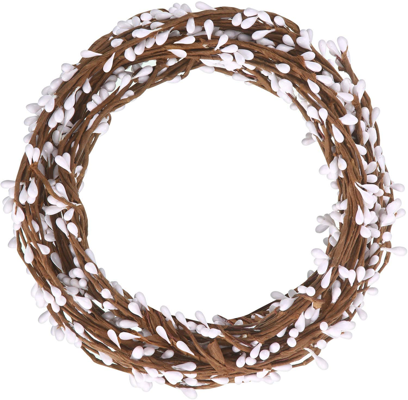 WILLBOND 64 Feet 30 Packs Ply Pip Berry Garland for Christmas Winter Indoor Outdoor Decor Head Wreaths Wedding Crowns (White)