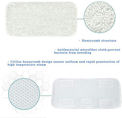 Vingi Sienna Luna Replacement Pads Microfiber Mop Pads Fit for Steamer Head SSM-3006 Series Hard Floor Mop Washable Durable Cloth Pads 6 Pack