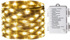 PEIDUO Indoor String Lights 17 FT with 50LT Warm White Lights Battery-Powered String Lights 8 Modes for Bedroom, Christmas, Parties, Wedding, Centerpiece, Decoration