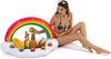 Vickea Inflatable Rainbow Cloud Drink Holder, Pool Float Party Accessories for Water Fun