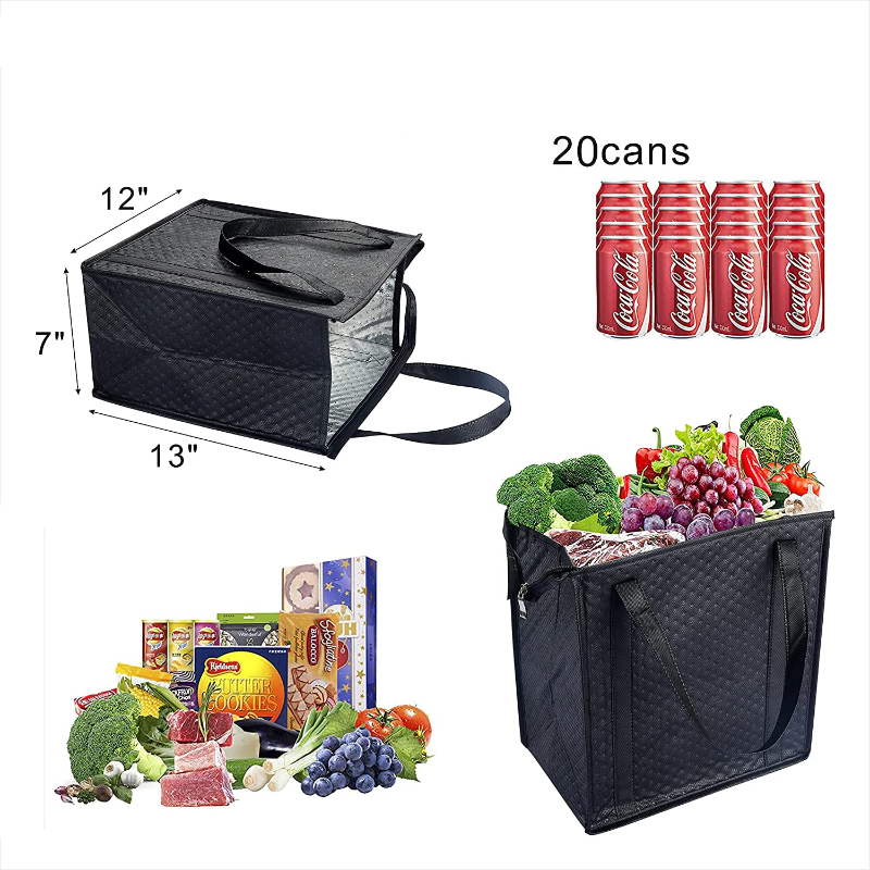2 Piece Insulated Shopping Grocery Bag Set 