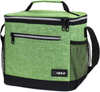 OPUX Insulated Large Lunch Box for Men Women, Leakproof Thermal Lunch Bag for Work, Reusable Lunch Cooler Tote, Soft School Lunch Pail Shoulder Strap, Pockets, 18 Cans, 10L, Heather Green