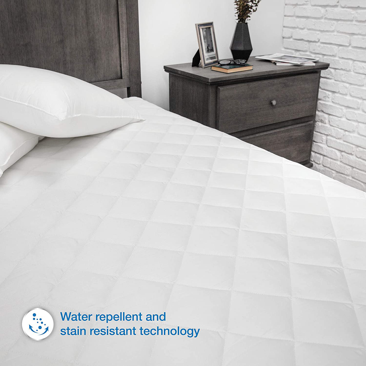 SensorPEDIC Coolmax 300 Thread Count Twin Mattress Pad, White