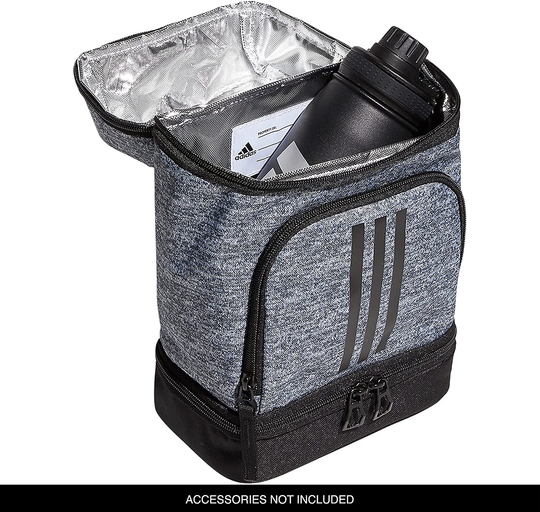 adidas Excel 2 Insulated Lunch Bag, Jersey Onix Grey/Black, One Size