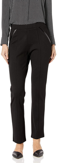 Rafaella Women's Slim Ponte Short Inseam Comfort Pant