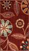 Maples Rugs Reggie Floral Kitchen Rugs Non Skid Accent Area Carpet [Made in USA], 1'8 x 2'10, Merlot