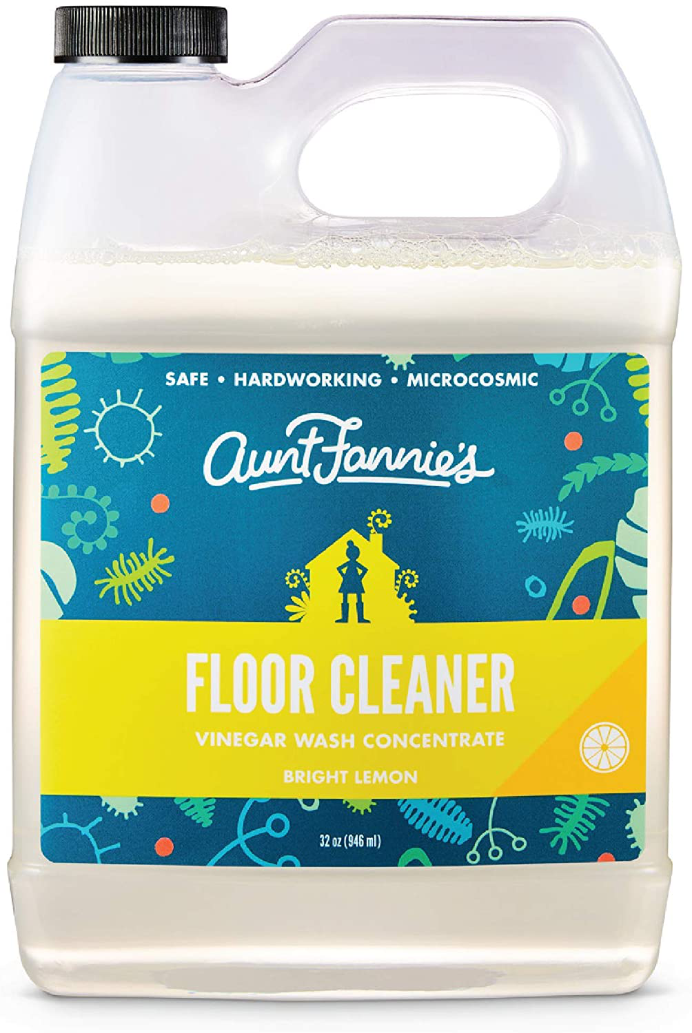 Aunt Fannie's Floor Cleaner Vinegar Wash - Multi-Surface Cleaner, 32 oz. (Single Bottle, Mandarin)