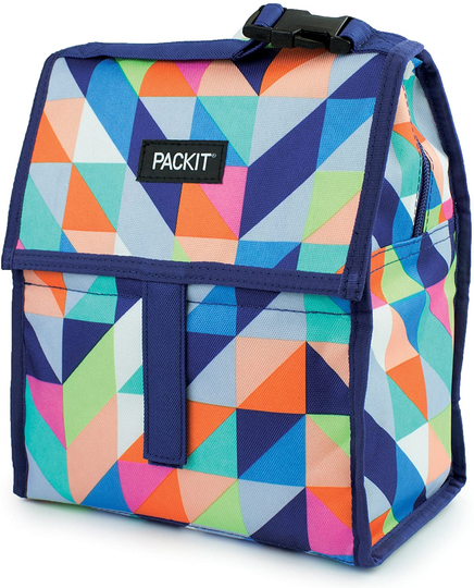 PackIt Freezable Lunch Bag with Zip Closure, Paradise Breeze