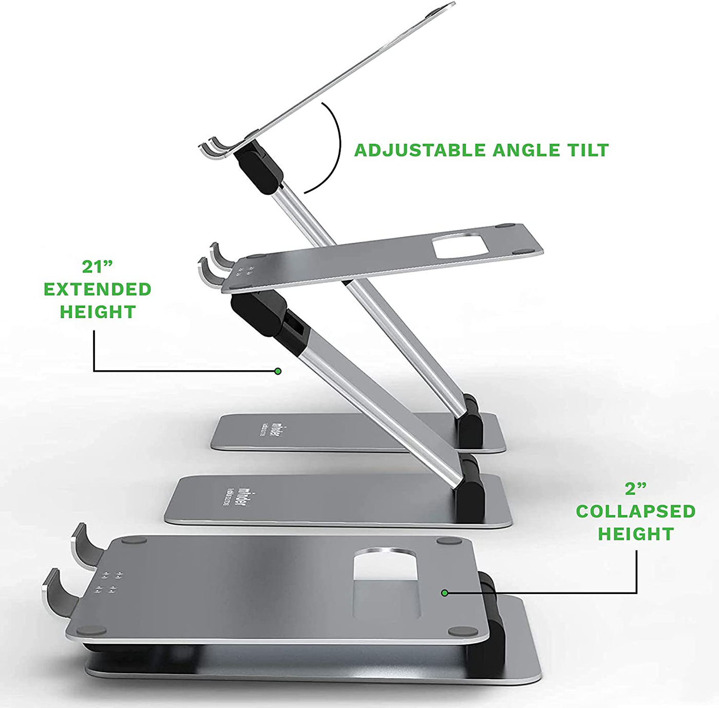 obVus Solutions Adjustable Laptop Tower Stand | Multiple Awards from Top Technology, Business and Health Magazines | Sitting to Standing in Seconds | Reduce Back and Neck Pain | Designed in The USA