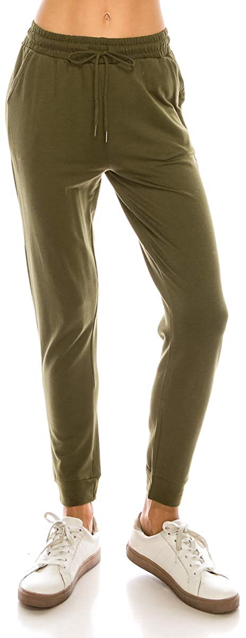 LA12ST Women's Soft Jogger Pants Drawstring Pockets