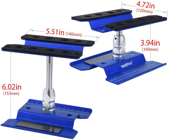 Hobbypark Aluminum Alloy RC Car Work Stand Repair Workstation 360 Degree Rotation Lift Or Lower for 1/8 1/10 1/12 Scale Cars Trucks Buggies