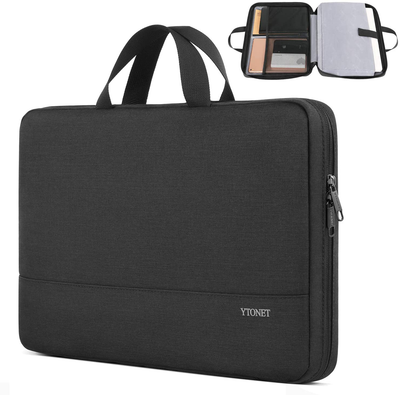 Ytonet Laptop Case, 15.6 inch TSA Laptop Sleeve Water Resistant Durable Computer Carrying Case for 15.6 inch HP, Dell, Lenovo, Asus Notebook, Gifts for Men Women, Grey