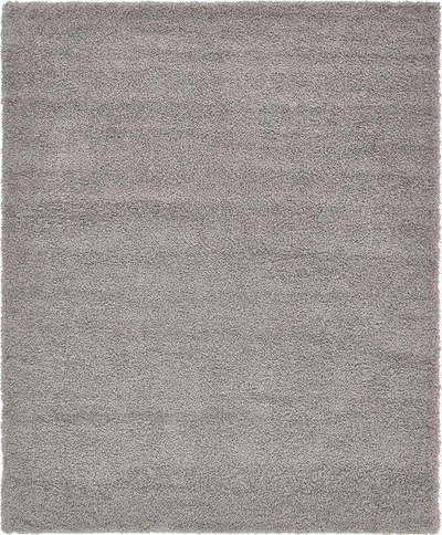 Unique Loom Solo Solid Shag Collection Area Modern Plush Rug Lush & Soft, 3' 3 x 5' 3, Jet Black