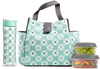 Fit + Fresh Westport Insulated Soft Liner Lunch Bag Kit with Reusable Containers, and Matching Water Bottle, Sage Camo