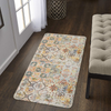 Lahome Floral Medallion Collection Area Rug -2’ X 4’ Diameter Non-Slip Distressed Vintage Area Rug Accent Throw Rugs Floor Carpet for Door Mat Entryway Living Room Bedrooms Decor (2' X 4', Multicolor)