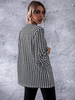 Milumia Women's Elegant Open Front Houndstooth Ruched Sleeve Work Blazer Suit Outerwear