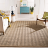 Safavieh Natural Fiber Collection NF115G Border Herringbone Seagrass Runner, 2'6" x 12' , Olive