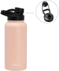 MIRA Stainless Steel Insulated Sports Water Bottle - Hydro Metal Thermos Flask Keeps Cold for 24 Hours, Hot for 12 Hours - BPA-Free Spout Lid Cap (32 oz (960 ml, 1 qt), Black)