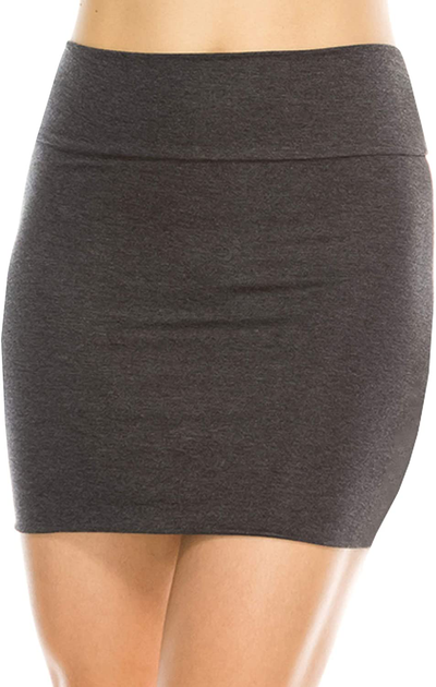 Fashionazzle Women's Casual Rayon Stretchy Bodycon Pencil Mini Skirt