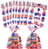 100 Patriotic Cellophane Bags (6” x 9” Inch) USA Treat Bags