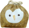 TOYO CASE Animal Lunch Pouch Drawstring Bag Insulation Aluminum Sheet inside OWL
