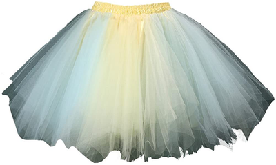 Honeystore Women's Short Vintage Ballet Bubble Puffy Tutu Petticoat Skirt