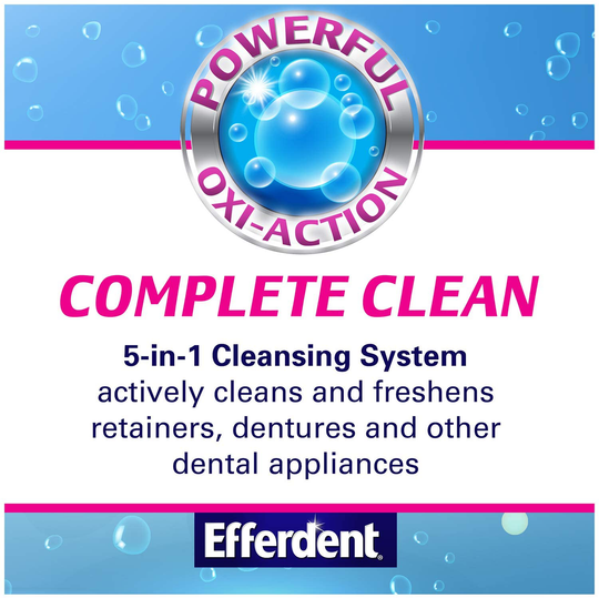 Efferdent Denture Cleanser Tablets, Complete Clean, 102 Tablets