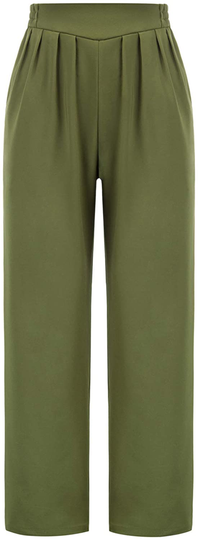 GRACE KARIN Women's Casual Work Cropped Pant Pocket High Waist Button Trouser Pants