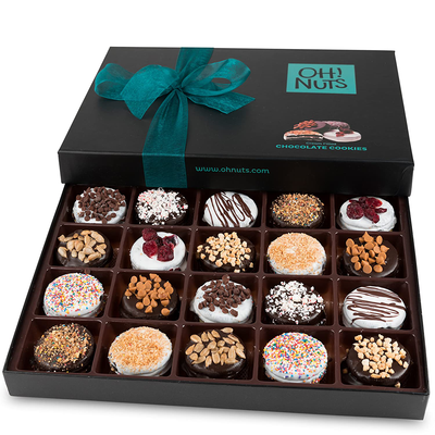 Biscotti Cookies Gift Basket | Christmas Gourmet Holiday Chocolate Food | Unique Idea For Him or Her Corporate Gifts, Men Women Families, Hanukkah, Thanksgiving, Christmas, Valentines - Oh! Nuts