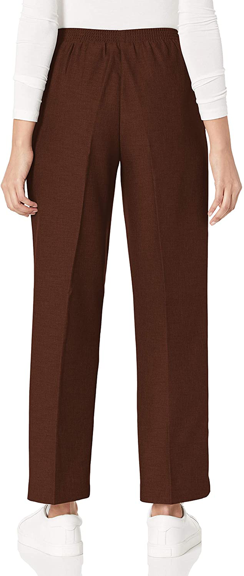 Alfred Dunner Women's All Around Elastic Waist Polyester Petite Pants Poly Proportioned Medium