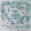 Unique Loom Sofia Collection Area Traditional Vintage Rug, French Inspired Perfect for All Home Décor, 8 Feet, Turquoise/Light Blue