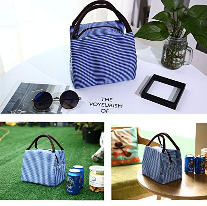Lunch Bag Tote - Insulated Waterproof Work Containers for Men and Women - Stylish Canvas Food Organizer (Black)