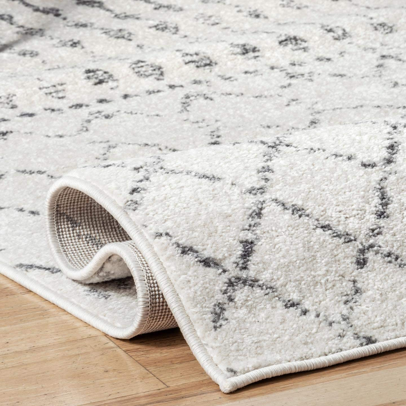 nuLOOM Moroccan Blythe Area Rug, 4' Square, Grey/Off-white