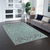 Maples Rugs Pelham Vintage Kitchen Rugs Non Skid Washable Accent Area Carpet [Made in USA], 1'8 x 2'10, Grey/Blue