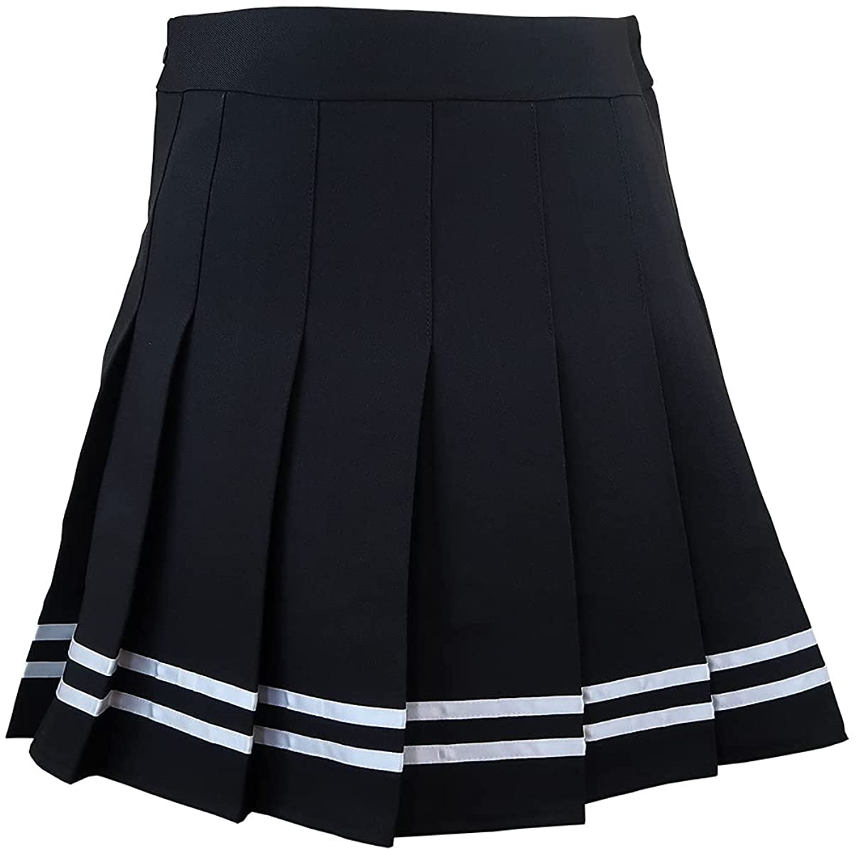 Hoerev Women Girls Short High Waist Pleated Skater Tennis Skirt